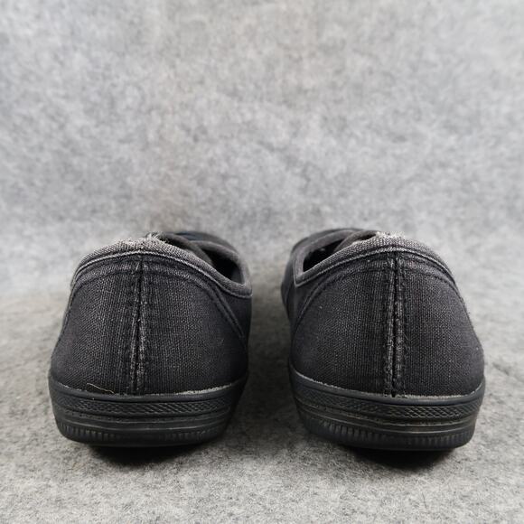 City Sneaks Shoes Womens 6 Casual Sneakers Black Canvas Lace Up Trainers - Picture 5 of 11